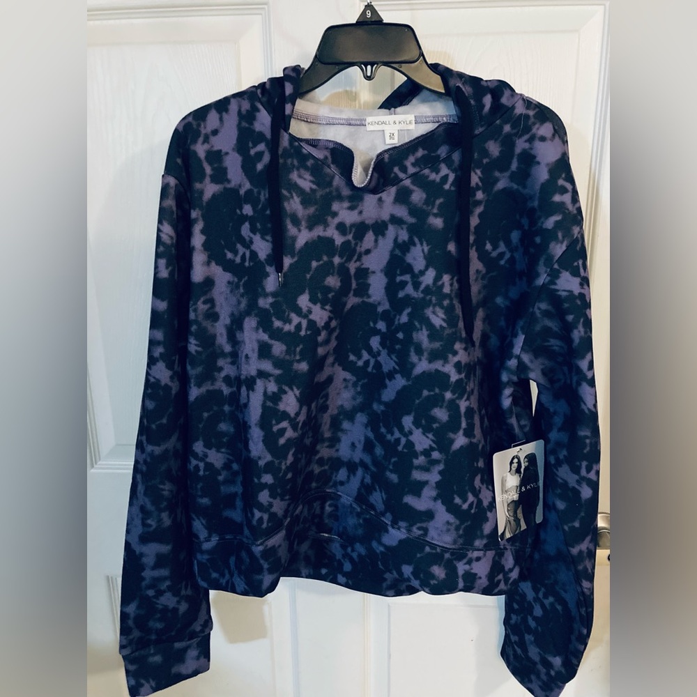 NWT size 2X Kendall & Kylie purple tie dye Hoodie**MSRP $88!!!